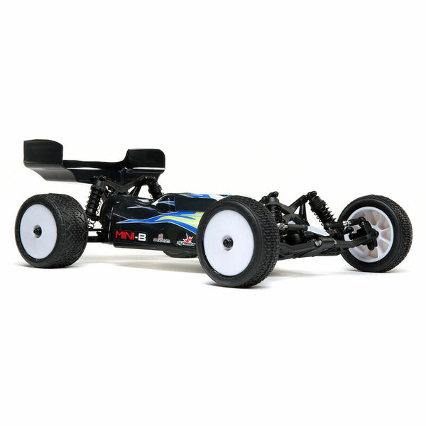 Losi LOS01016T2 Mini-B, Brushed, RTR: 1/16 2WD Buggy, Black/White