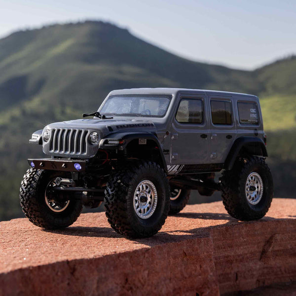 Axial 1/24 SCX24 Jeep Wrangler JLU 4X4 Rock Crawler Brushed RTR, Gray # AXI00002V3T3